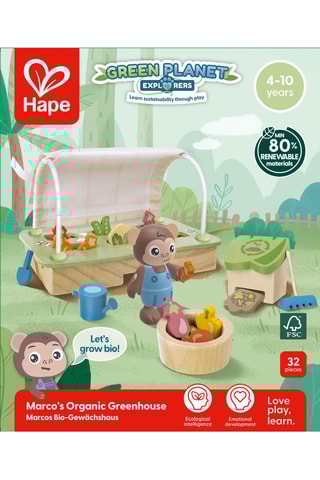 Estufa de jardinagem em faia - 32 peças - Dos 4 aos 10 anos