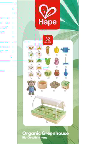 Estufa de jardinagem em faia - 32 peças - Dos 4 aos 10 anos