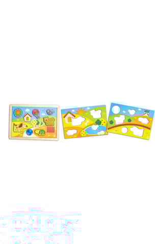 Puzzle Sunny Valley 3 em 1 - 12 peças - Dos 12 aos 24 meses
