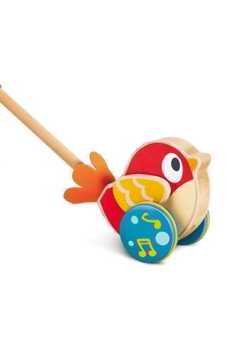 Pássaro musical de empurrar em faia - A partir dos 12 meses