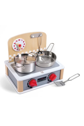 Churrasqueira 2 em 1 em madeira de schima - 6 peças - Dos 3 aos 8 anos