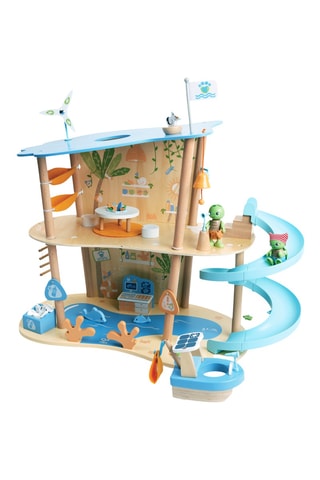 Casa de praia Salvamento dos oceanos em faia e madeira de schima - 47 peças - 4 aos 10 anos