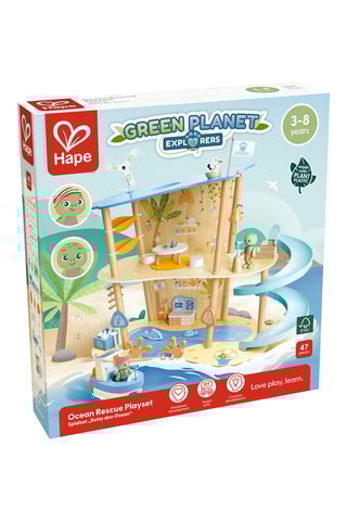 Casa de praia Salvamento dos oceanos em faia e madeira de schima - 47 peças - 4 aos 10 anos