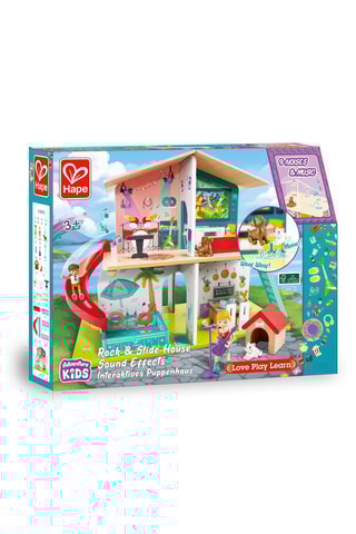 Casa de bonecas interativa com sons em faia - Dos 3 aos 10 anos