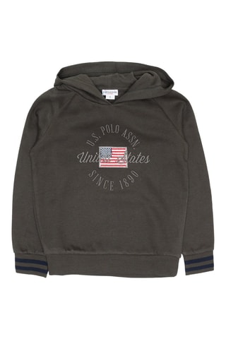 Sweat com capuz - Cinzento-escuro - Verde