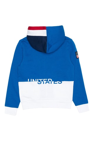 Sweat com capuz - Azul e branco - Azul