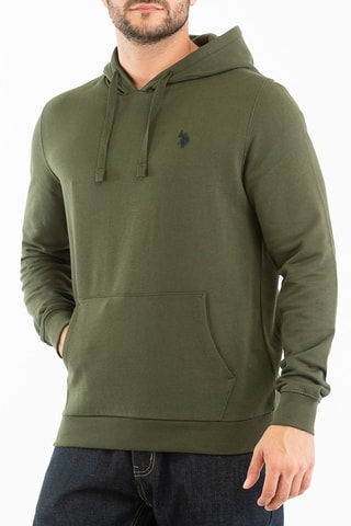 Sweat com capuz - Caqui - Verde