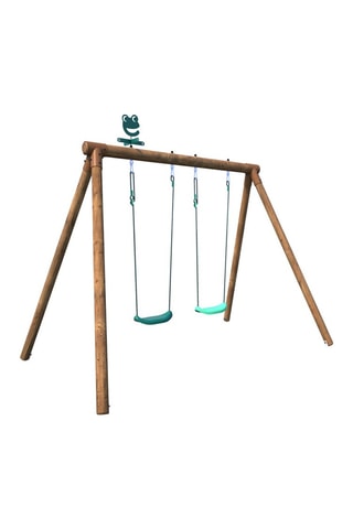 Balançoire double en pin Alizée - Dès 3 ans - 265 x 166 x 219 cm