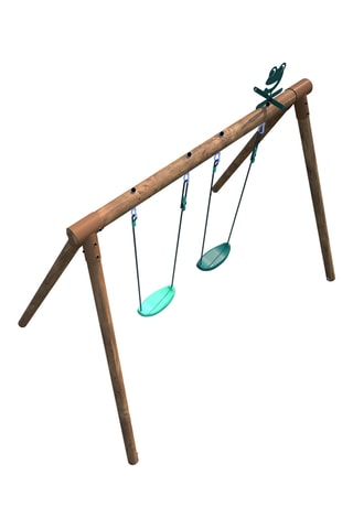 Balançoire double en pin Alizée - Dès 3 ans - 265 x 166 x 219 cm