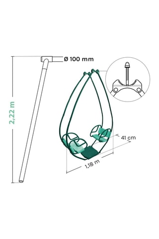 Balancelle double face à face - Dès 3 ans - 126 x 41 x 176 cm
