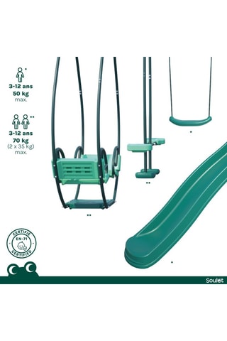 Station de jeux en bois Nigel - De 3 à 12 ans