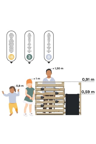 Station de jeux en bois Hercule - De 18 à 36 mois