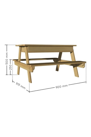 Table 2-en-1 en bois - 91,5 x 90 x 50 cm - Dès 3 ans