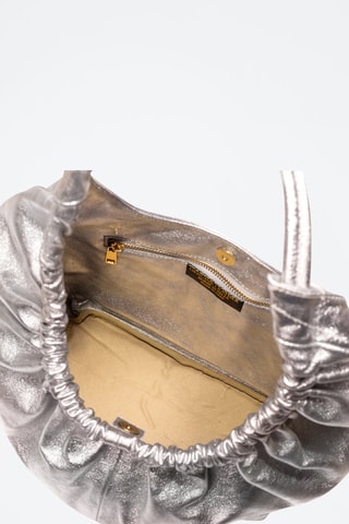 Leren Handtas Arzignano - Zilverkleurig