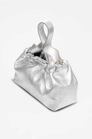 Geitenleren Handtas Arlino - Zilverkleurig