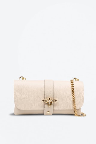 Leren Schoudertas Ecru