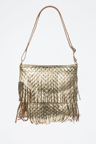 Borsa a tracolla in pelle Avise - Dorato 