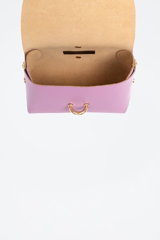 Leren Schoudertas - Lila