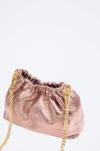 Leren Schoudertas Ascea - goudkleurig