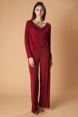 Broek Hoge Taille - Bordeauxrood