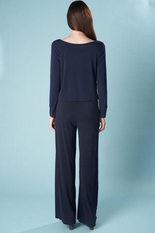 Broek Hoge Taille - Marineblauw