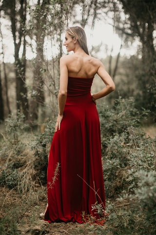 Top bustier - Bordeaux 