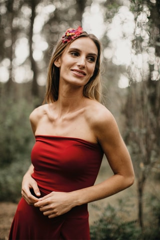 Top bustier - Bordeaux 