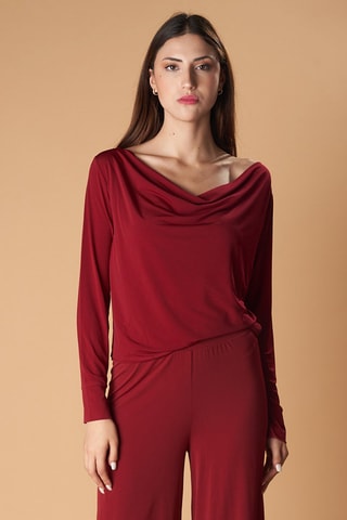 Top drappeggiato - Bordeaux