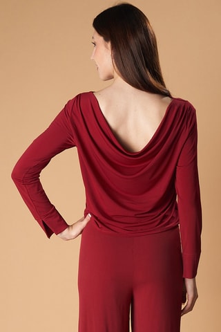 Top drappeggiato - Bordeaux