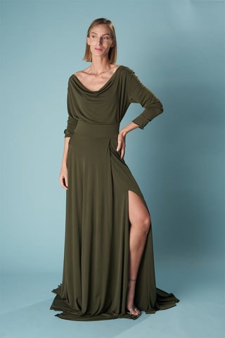 Top drappeggiato - Kaki 