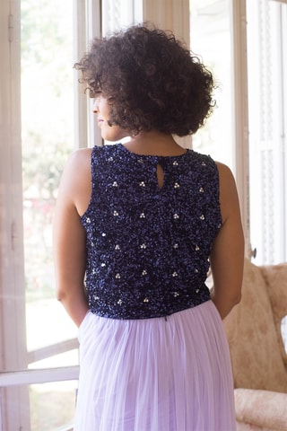 Top senza maniche Clara - Blu