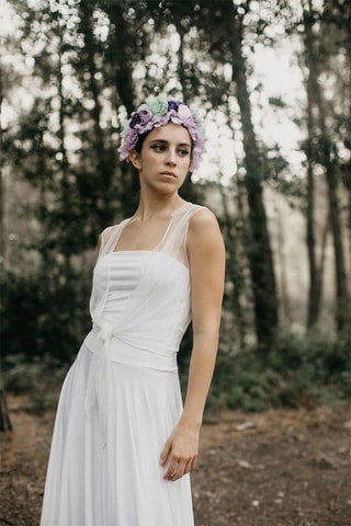 Top annodato Twist - Avorio