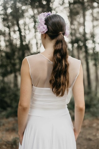 Top annodato Twist - Avorio