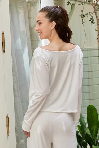 Top drappeggiato - Avorio