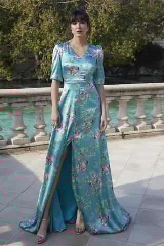 Lange Jurk Sevilla - Turquoise