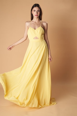 Lange Jurk Mahon - Geel
