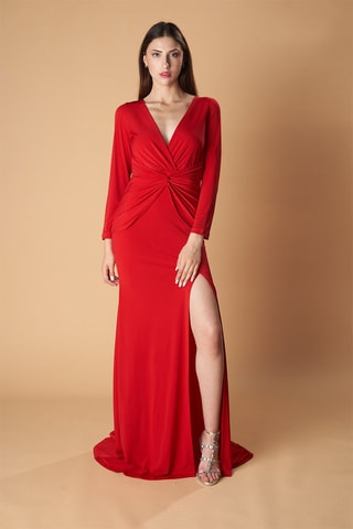 Lange Jurk Viena - Rood