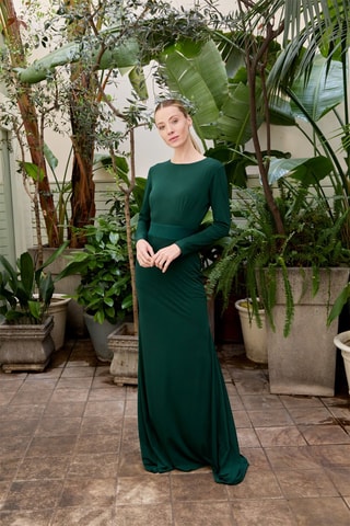Lange Jurk Verona - Donkergroen