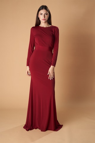 Lange Jurk Verona - Bordeauxrood