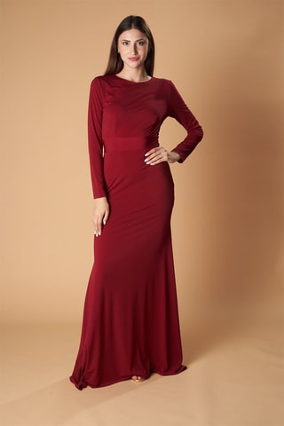 Lange Jurk Verona - Bordeauxrood