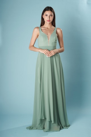 Lange Jurk Silicia - Olijfgroen