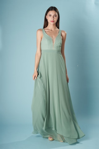 Lange Jurk Silicia - Olijfgroen