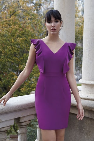 Nauwaansluitende Jurk Lisboa - Paars