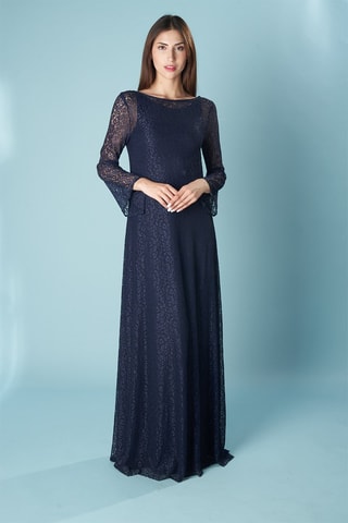 Lange Jurk Nayara - Marineblauw