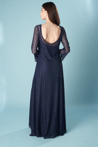 Lange Jurk Nayara - Marineblauw