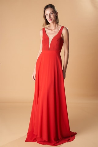 Lange Jurk Silicia - Rood