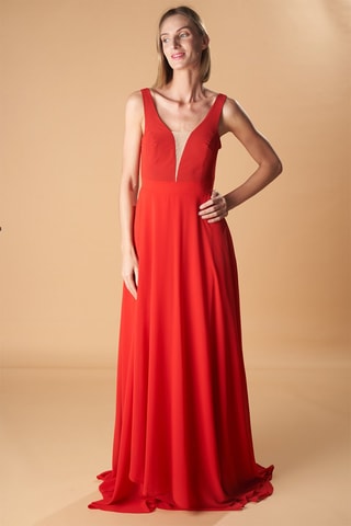 Lange Jurk Silicia - Rood