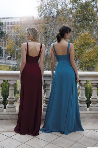 Lange Jurk Silicia - Bordeauxrood