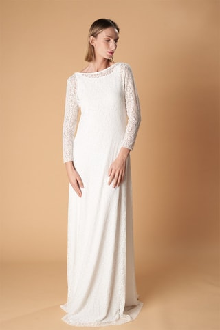 Lange Jurk Eugenia - Ivoorkleurig