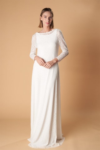 Lange Jurk Eugenia - Ivoorkleurig